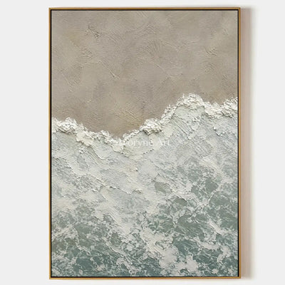 Shoreveil: Pale Blue Coastal Texture Wall Art — primary