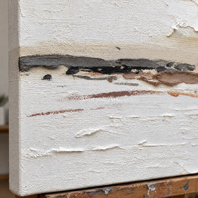 Aster Fable: Pale Fissure Abstract — detail easel
