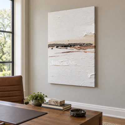 Aster Fable: Pale Fissure Abstract — office frameless