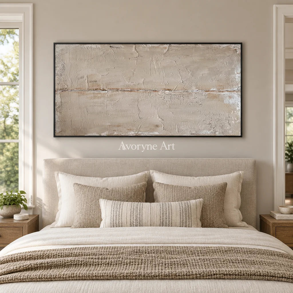 Aster Echo: Pale Fissure Abstract — bedroom black