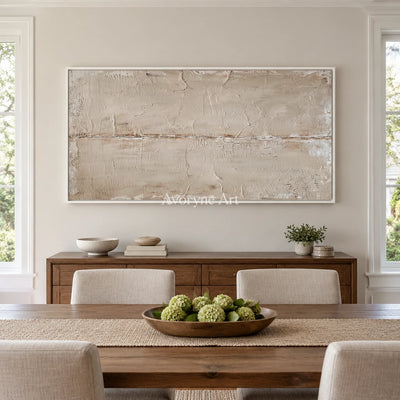 Aster Echo: Pale Fissure Abstract — dining white