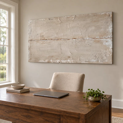 Aster Echo: Pale Fissure Abstract — office frameless