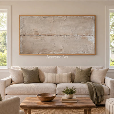 Aster Echo: Pale Fissure Abstract — villa wood