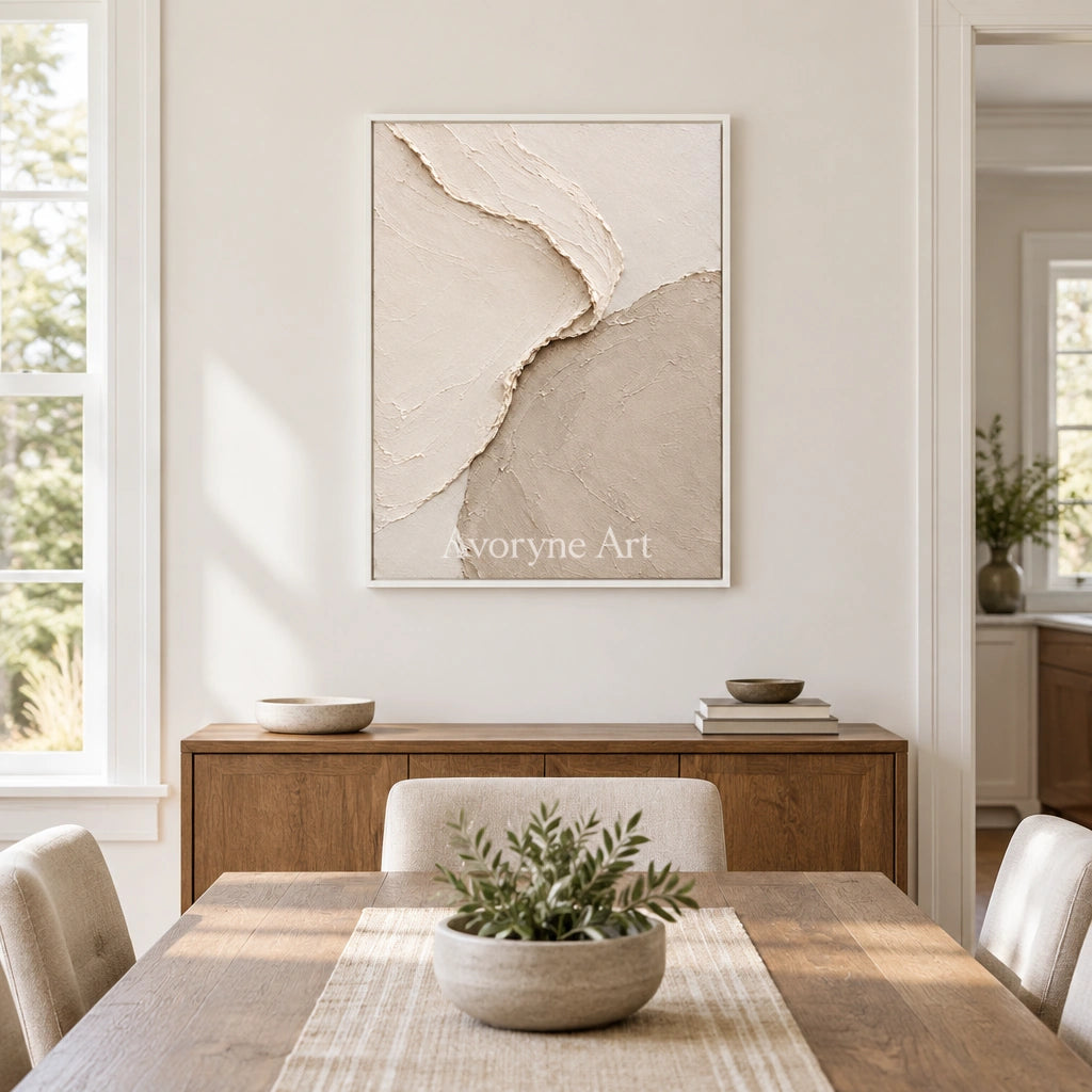 Aster Flight: Pale Layered Texture — dining white