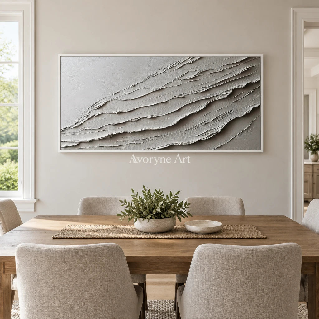 Aster Grove: Pale Layered Texture — dining white
