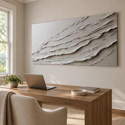 Aster Grove: Pale Layered Texture — office frameless