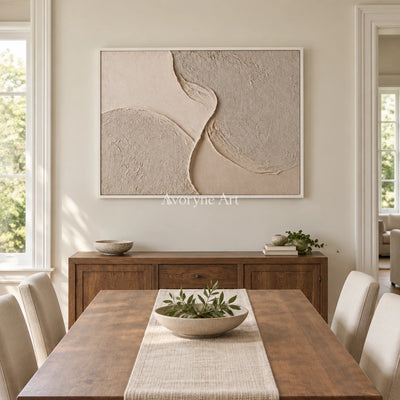 Aster Fern: Pale Layered Texture — dining white