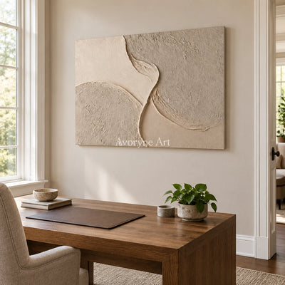 Aster Fern: Pale Layered Texture — office frameless