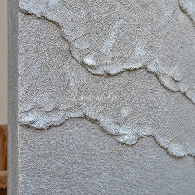 Aster Bud: Pale Layered Texture — detail easel