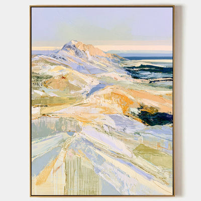 Ivory Gentle Trace: Pale Mountain Art — primary