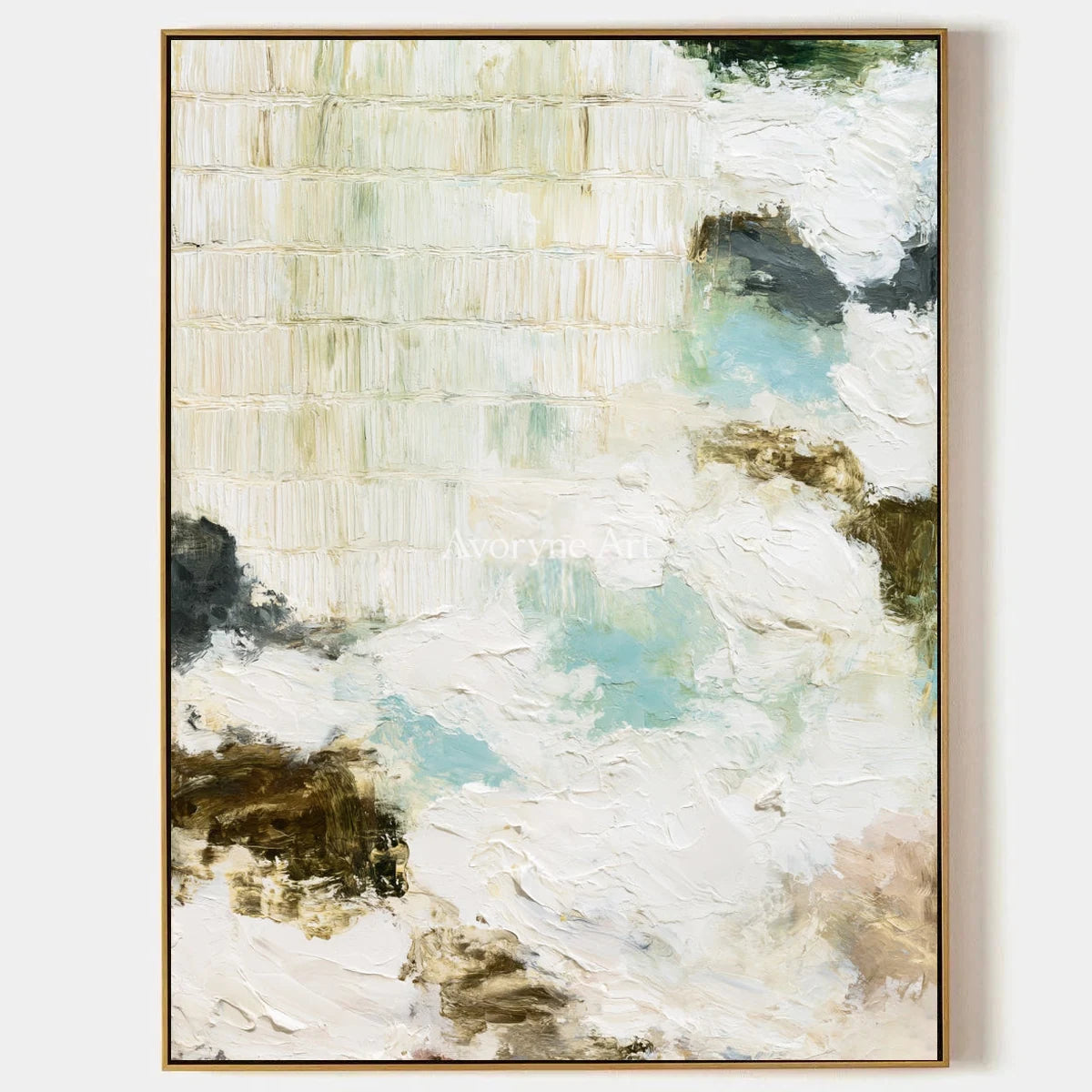 Ivory Winding Drift: Pale Texture Abstract — primary