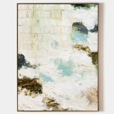 Ivory Winding Drift: Pale Texture Abstract — primary