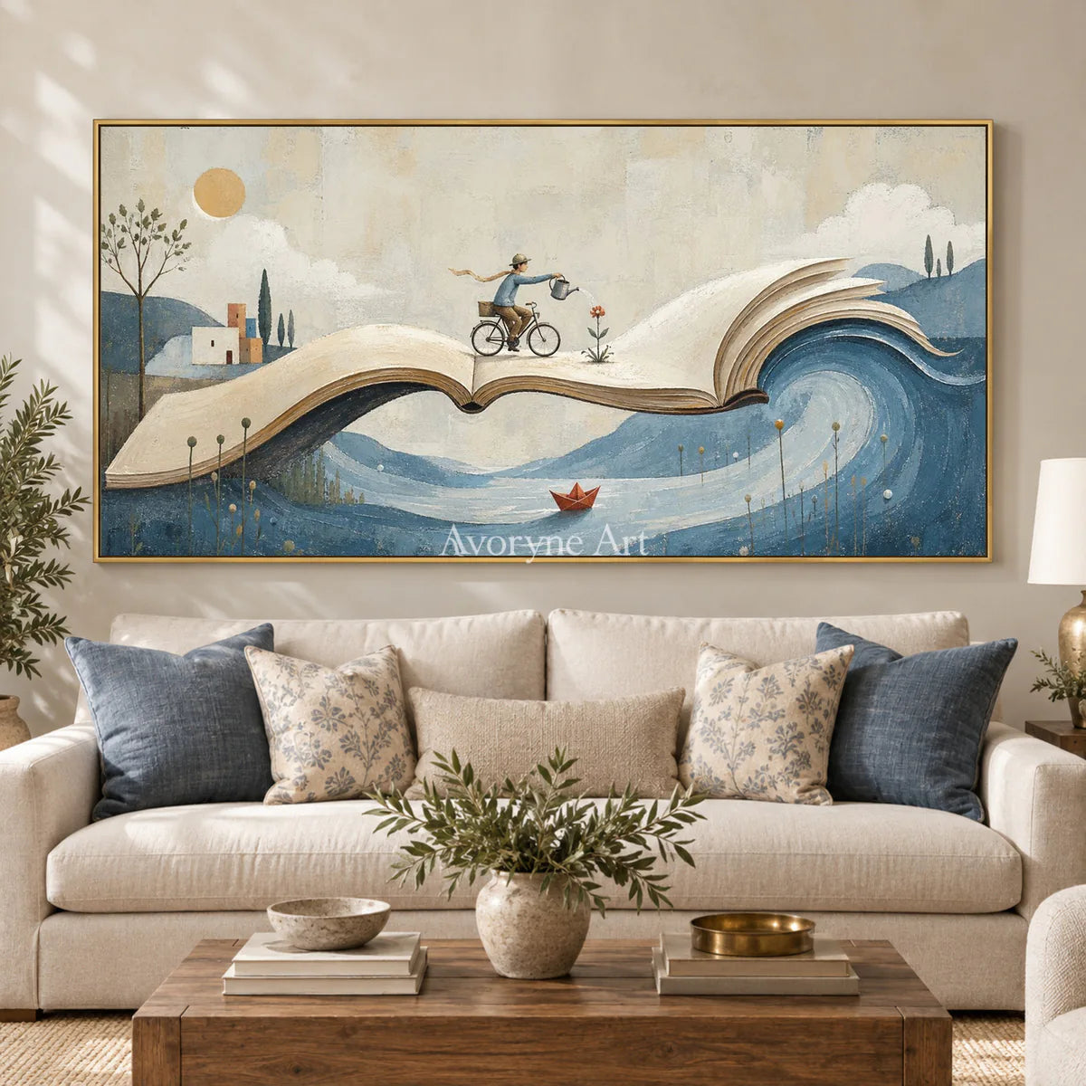 A Chapter Abroad: Panoramic Book Landscape Wall Art — living gold