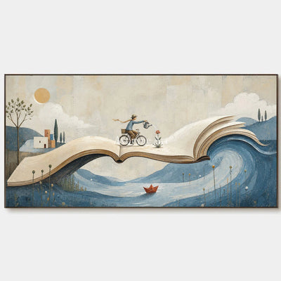 A Chapter Abroad: Panoramic Book Landscape Wall Art — primary
