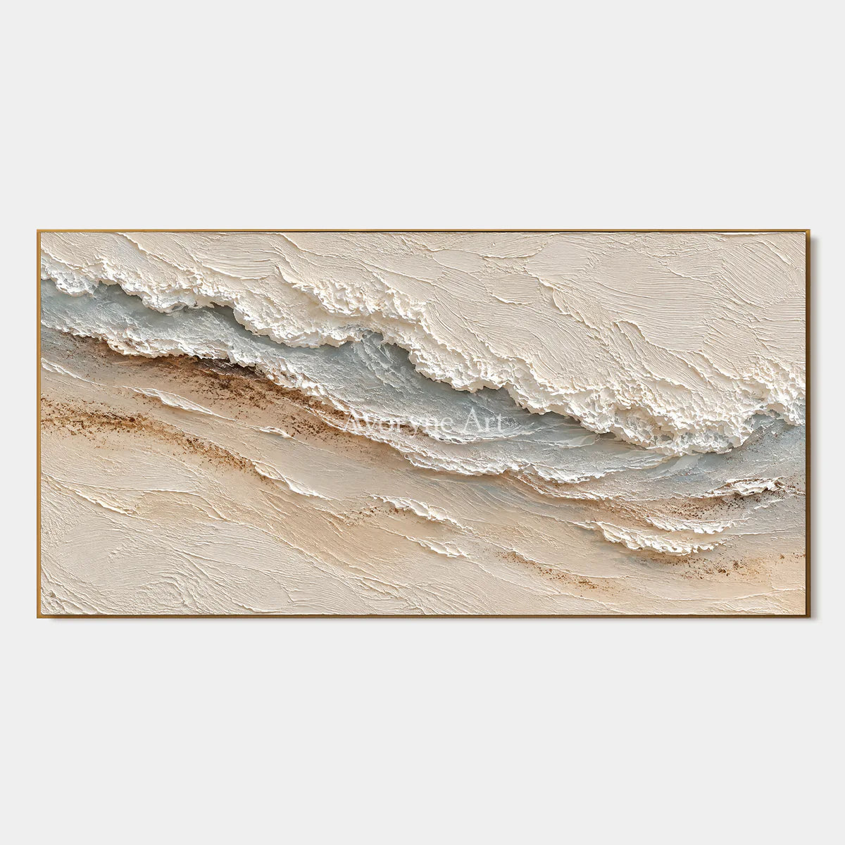 Sandwhisper: Panoramic Coastal Relief Wall Art — primary