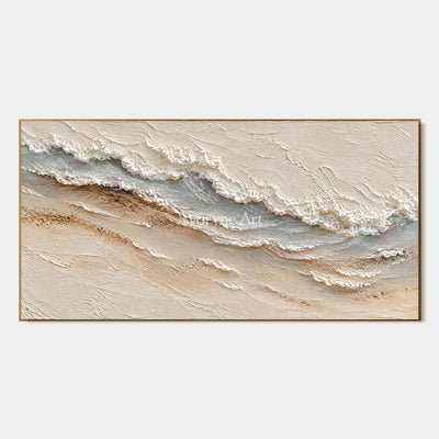 Sandwhisper: Panoramic Coastal Relief Wall Art — primary