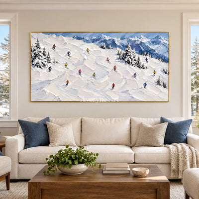 Winter Traverse: Panoramic Ski Landscape Wall Art — living gold