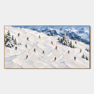 Winter Traverse: Panoramic Ski Landscape Wall Art — primary