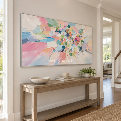 Pastel Confetti: Pastel Abstract Panoramic Art — entry silver