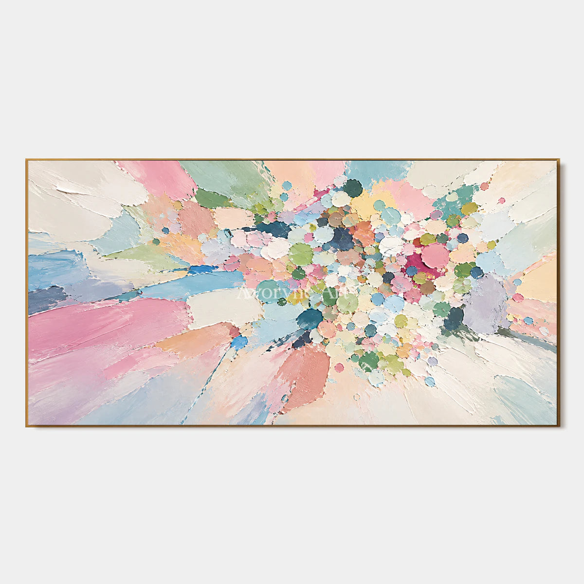 Pastel Confetti: Pastel Abstract Panoramic Art — primary