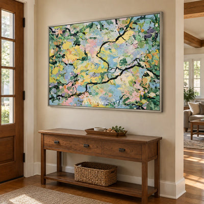 Ivory Open Passage: Pastel Blossom Art — entry silver