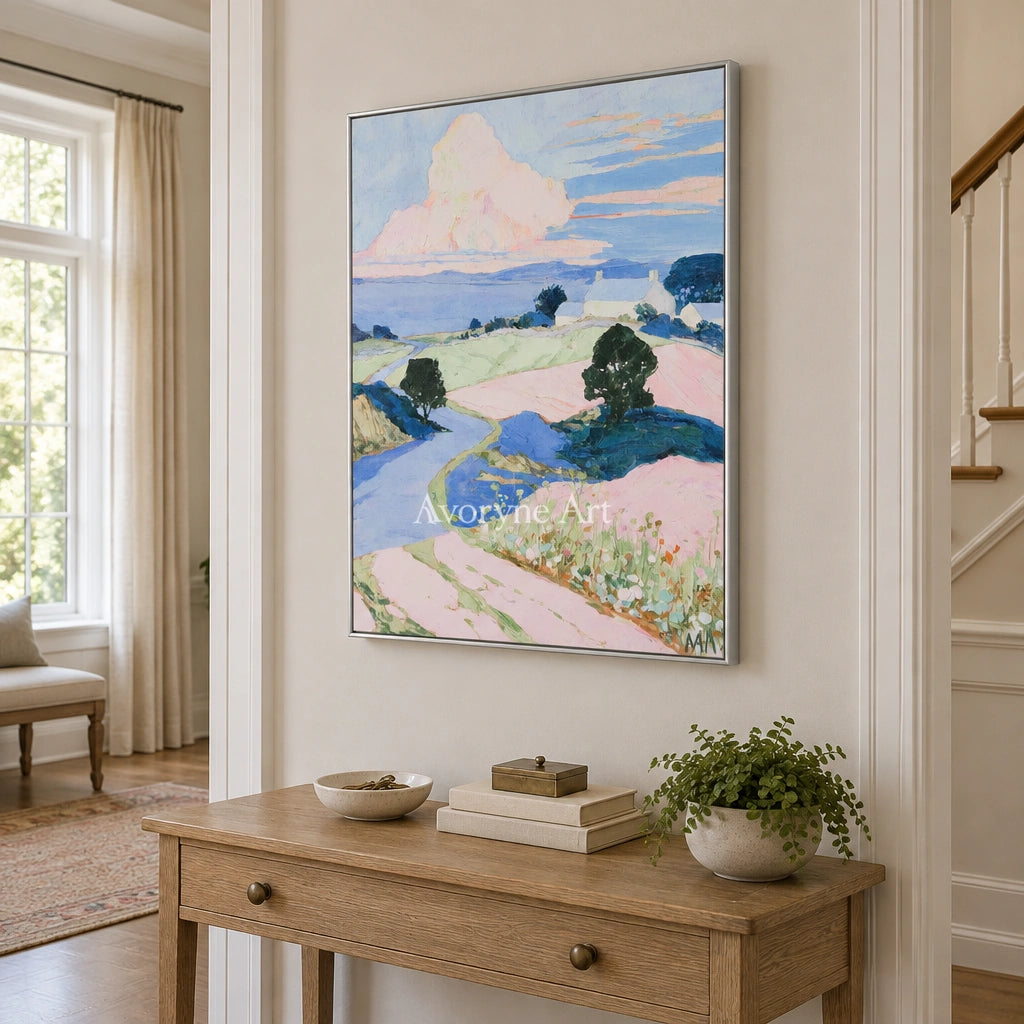 Ivory Open Current: Pastel Hillside Art — entry silver