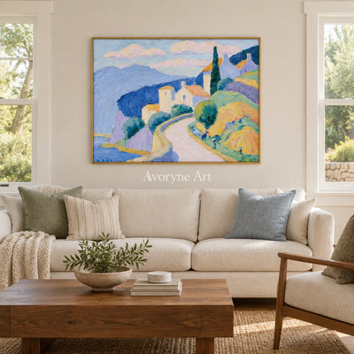 Ivory Open Memory: Pastel Hillside Art — living gold