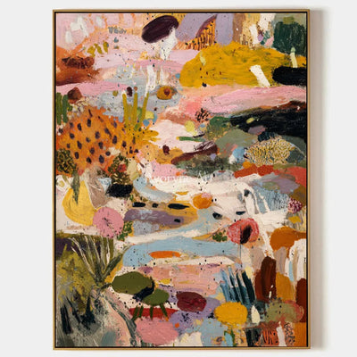 Ivory Distant Reverie: Pink Organic Pattern — primary
