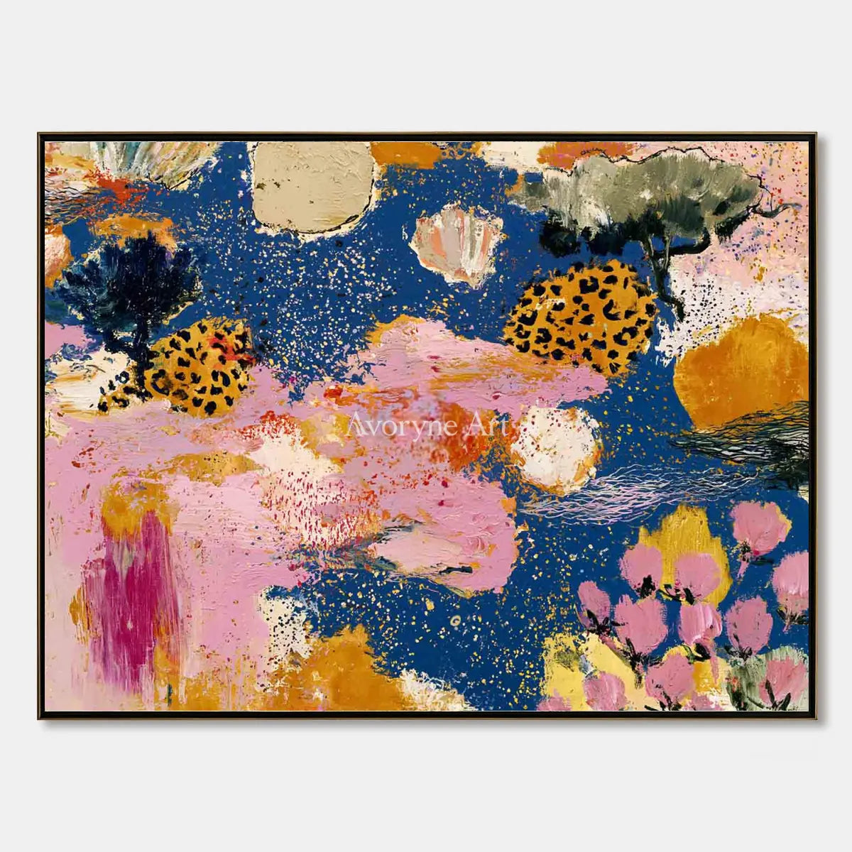 Ivory Tender Drift: Pink Pattern Abstract — primary