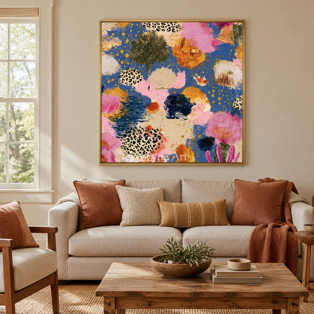 Ivory Tender Interval: Pink Pattern Abstract — living gold