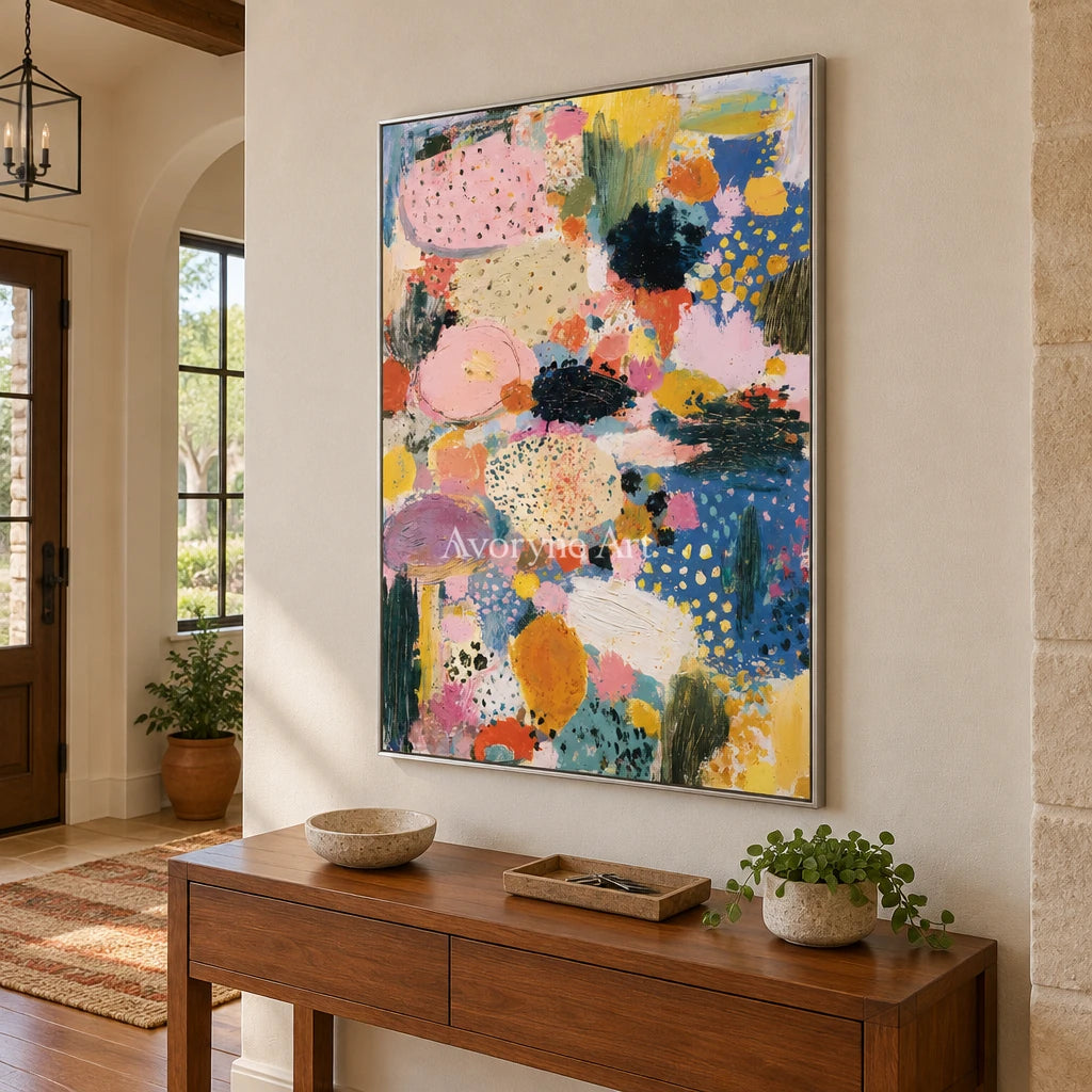 Ivory Tender Reverie: Pink Pattern Abstract — entry silver
