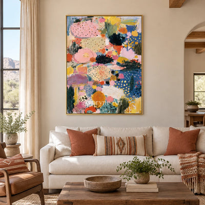 Ivory Tender Reverie: Pink Pattern Abstract — living gold
