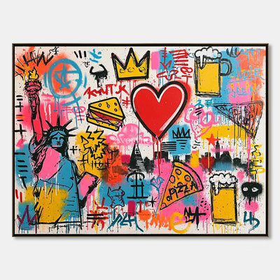 Ivory Open Meadow: Pink Symbol Graffiti — primary