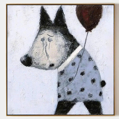 Aster Haze: Playful Dog Art — primary