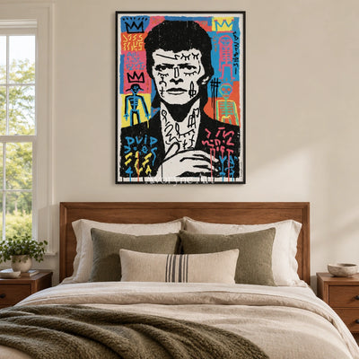 Ivory Open Solace: Pop Portrait Art — bedroom black