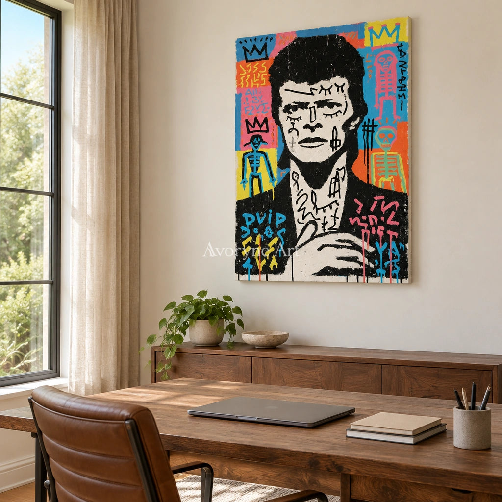 Ivory Open Solace: Pop Portrait Art — office frameless