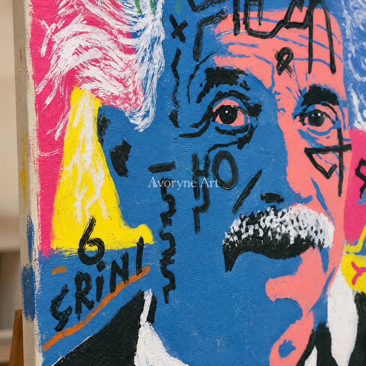 Ivory Open Sonata: Pop Portrait Art — detail easel