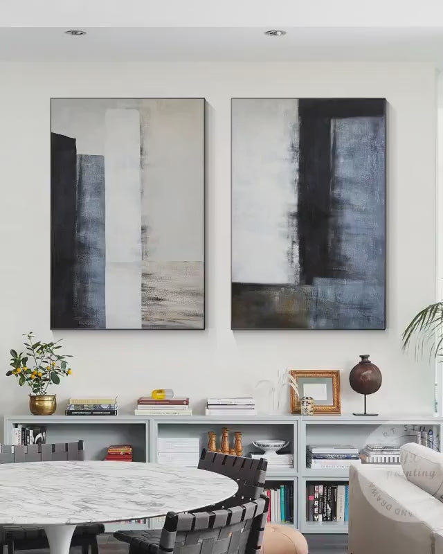 Aster Bloom: Blue Neutral Diptych — artwork video