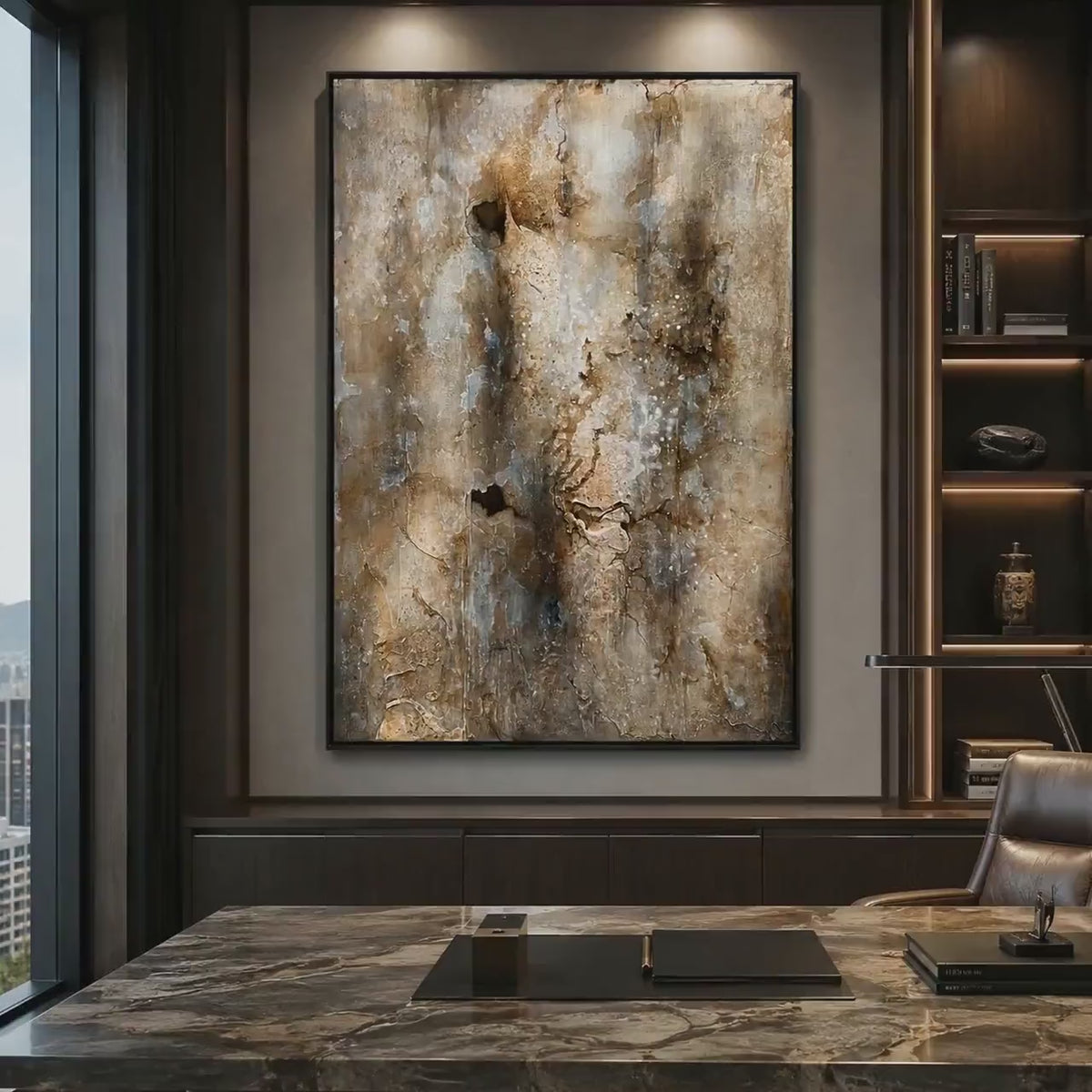 Aster Ember: Earth Texture Abstract — artwork video