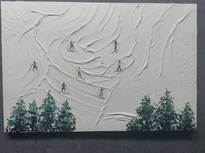 Aster Crest: Snow Day Texture Art — artwork video