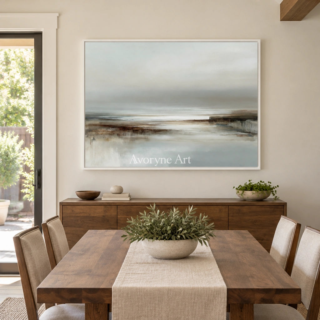 Ivory Distant Solace: Quiet Shore Art — dining white