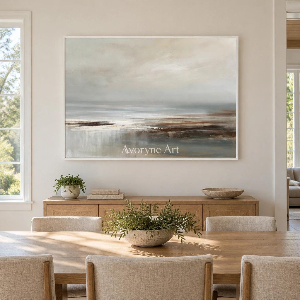 Ivory Distant Sonata: Quiet Shore Art — dining white