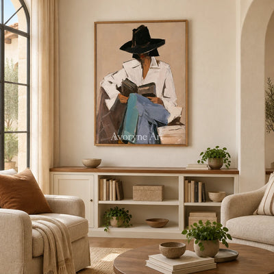 Ivory Quiet Sonata: Reading Figure Art — villa wood
