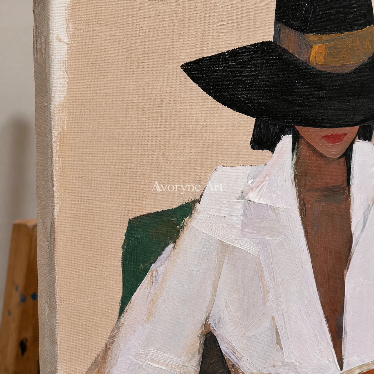 Ivory Quiet Meadow: Reading Figure Art — detail easel