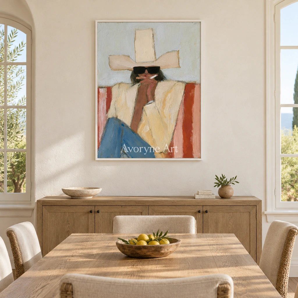 Ivory Amber Interval: Reading Figure Art — dining white
