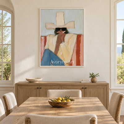 Ivory Amber Interval: Reading Figure Art — dining white