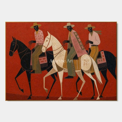 Red Trail Company: Red Horse Riders Horizontal Wall Art — primary