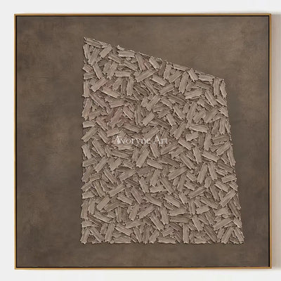 Quiet Cadence, hand-painted relief mosaic wall art by Lin Qiao