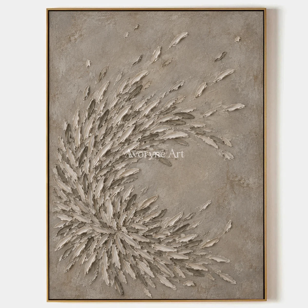 Quiet Echo, hand-painted relief mosaic wall art by Lin Qiao
