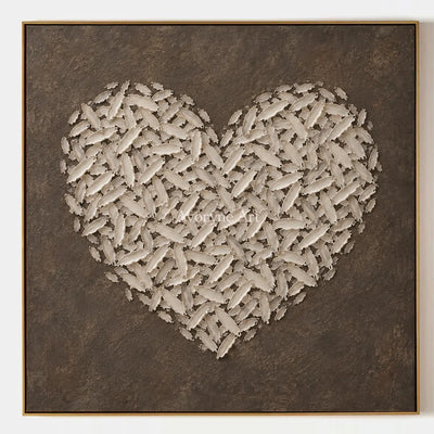 Quiet Verse, hand-painted relief mosaic wall art by Lin Qiao